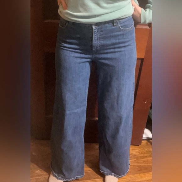 Modcloth Denim - Modcloth Classic Wide-Leg Jeans in Blue Denim